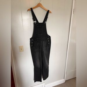 Black Denim Overalls